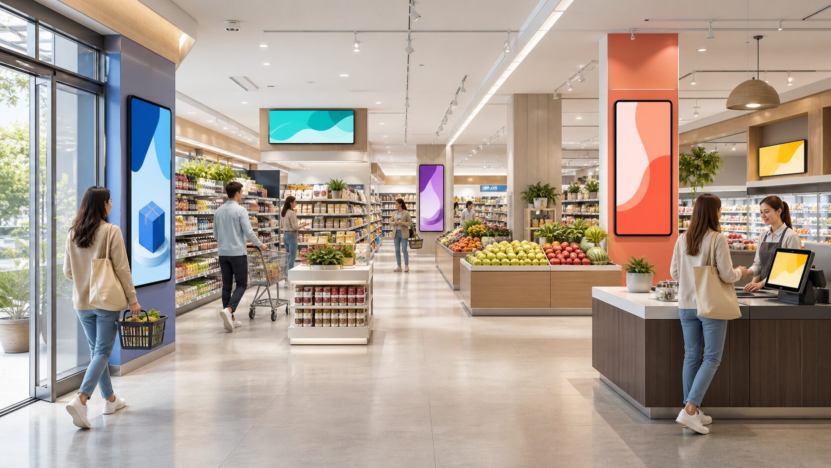 Indoor-реклама в торговых сетях Екатеринбурга